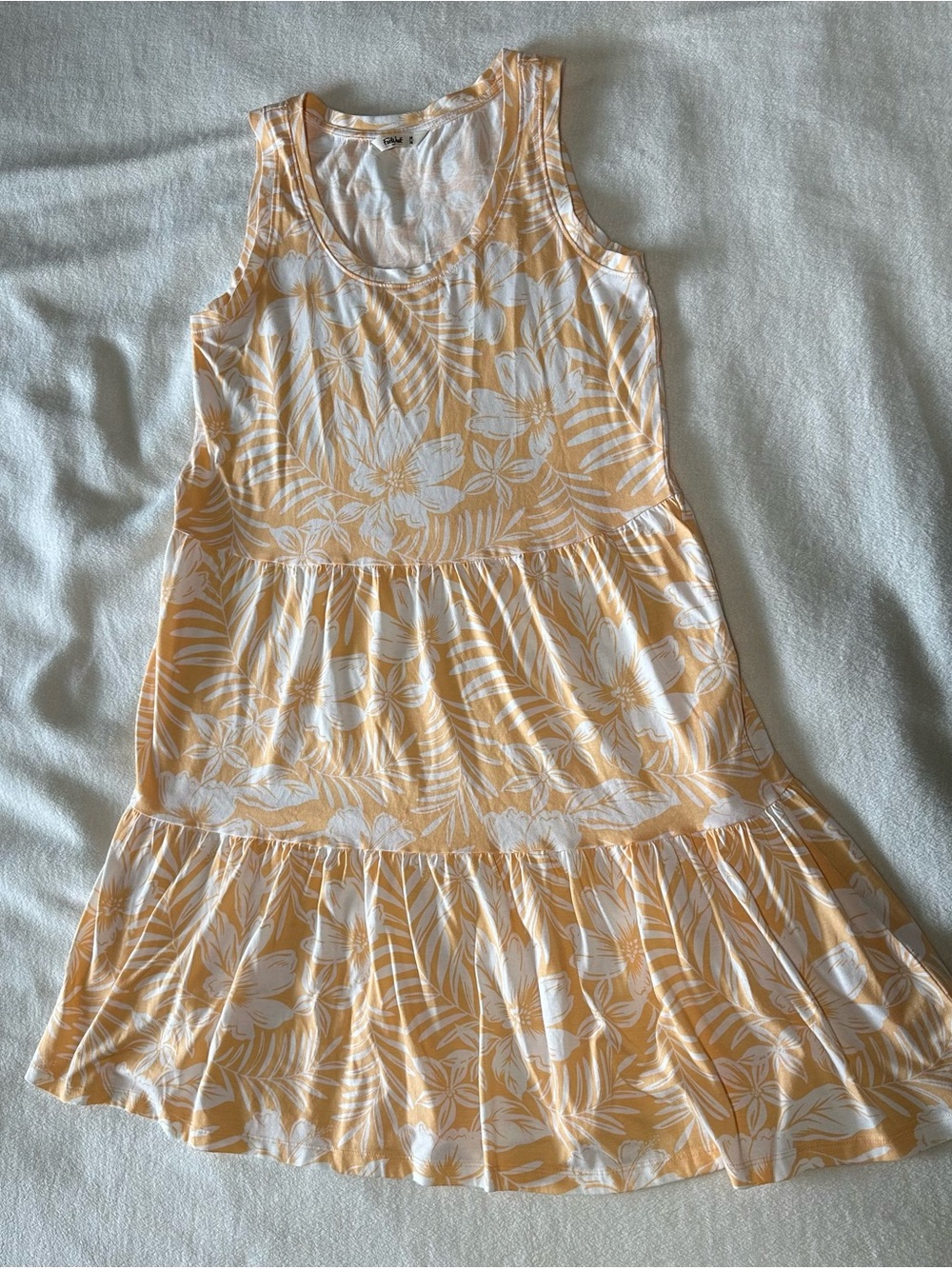 Far West Floral Sleeveless Tiered Midi Dress